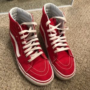 Red high top Vans